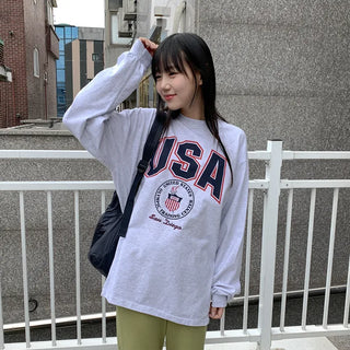 Printed cotton oversized T-shirt