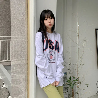 Printed cotton oversized T-shirt