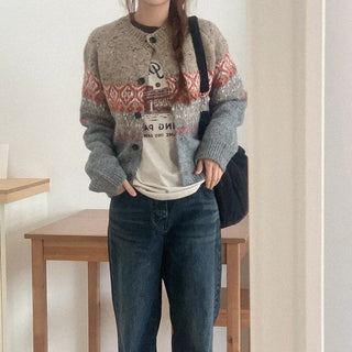 Wool Nordic Knit Cardigan