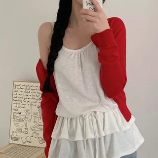 2-Way U-Neck Knit Cardigan