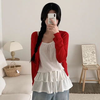 2-Way U-Neck Knit Cardigan