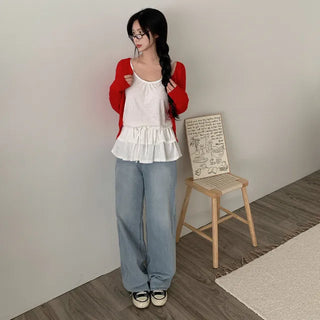 2-Way U-Neck Knit Cardigan
