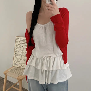 2-Way U-Neck Knit Cardigan