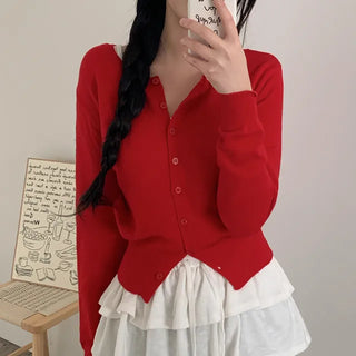 2-Way U-Neck Knit Cardigan