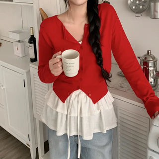 2-Way U-Neck Knit Cardigan