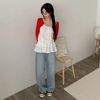 2-Way U-Neck Knit Cardigan
