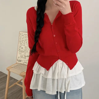 2-Way U-Neck Knit Cardigan