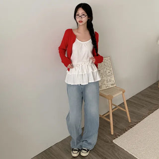 2-Way U-Neck Knit Cardigan