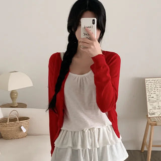 2-Way U-Neck Knit Cardigan
