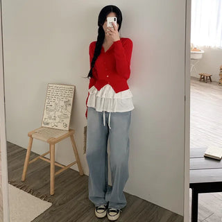2-Way U-Neck Knit Cardigan