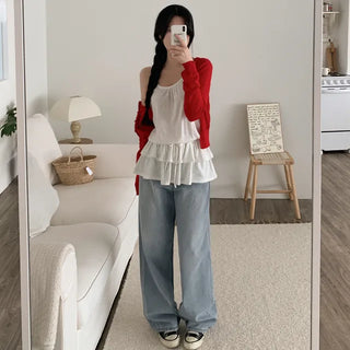 2-Way U-Neck Knit Cardigan