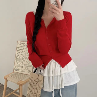 2-Way U-Neck Knit Cardigan