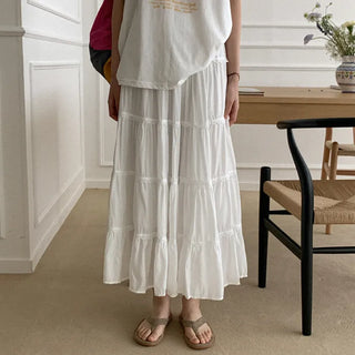 Tray Lace Tiered Long Skirt