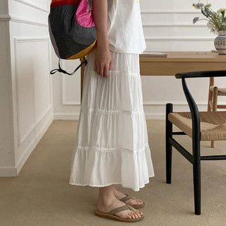 Tray Lace Tiered Long Skirt