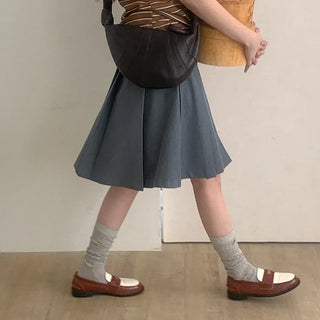 Pleated midi skirt
