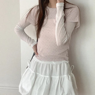 Flower Angora Short-Sleeved T-Shirt