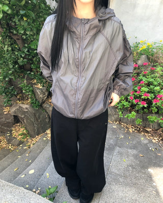 See-through zip-up mountain parka