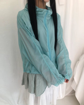 See-through zip-up mountain parka