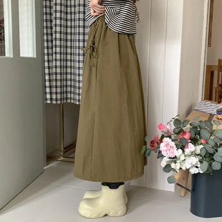 Ribbon long skirt