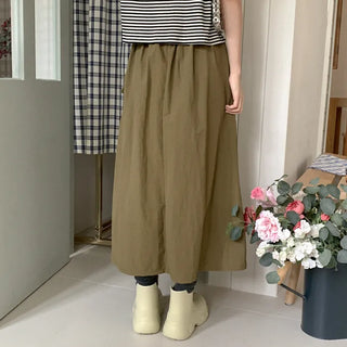 Ribbon long skirt