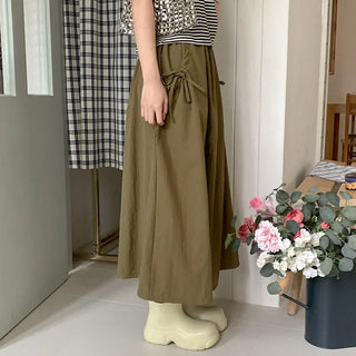 Ribbon long skirt