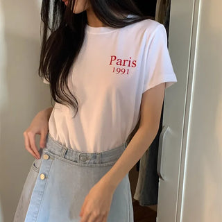 Lettering Modal Spun Short-Sleeve T-Shirt