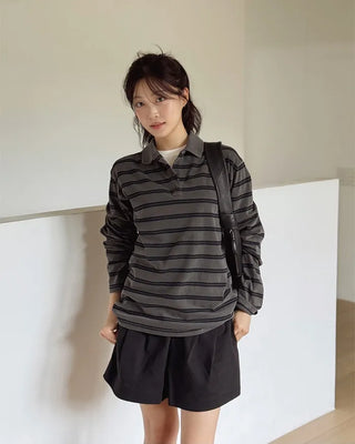 Mute & Pigment Stripe Rugby T-Shirt