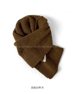 (11 colors) Soft wool knit long scarf