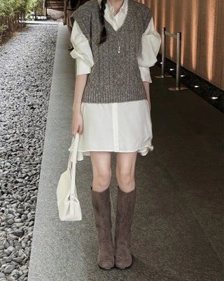 Tencel Flare Shirt Dress
