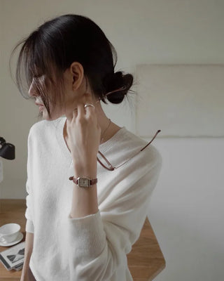 (100% cashmere) 2 types of cashmere knit