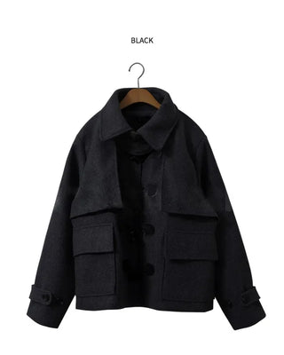 Big Collar Half Duffle Coat (2c)