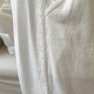Cotton lace elastic waist pants