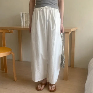 Balloon waist elastic pants