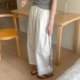 Balloon waist elastic pants