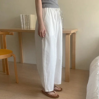 Balloon waist elastic pants