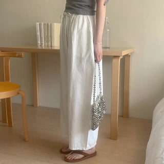 Balloon waist elastic pants