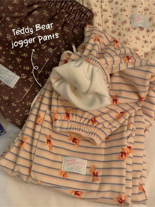Teddy Bear Fleece-Lined Jogger Pants