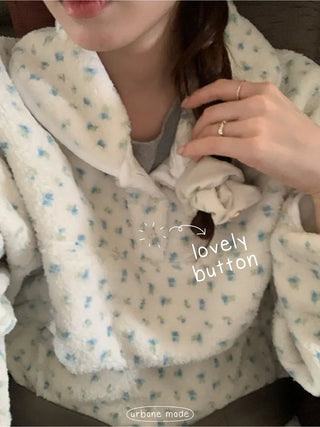 Petite Flower Boucle Fleece-Lined Anorak