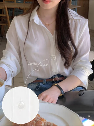 Silky Loose Fit Shirt Blouse