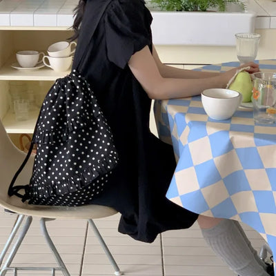 Polka Dot Frill String Backpack