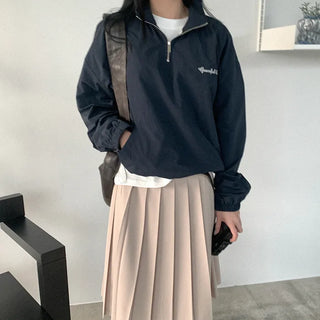 Nylon half-zip sweatshirt