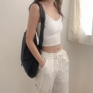 [With built-in cups] Cotton sleeveless top