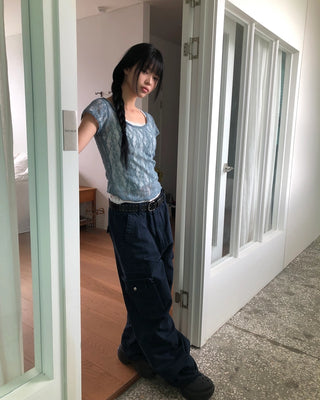 Cargo wide pants