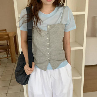 Button sleeveless