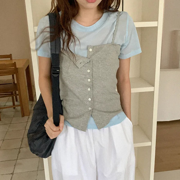 Button sleeveless