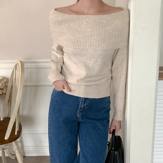 Slim Off-Shoulder Knit