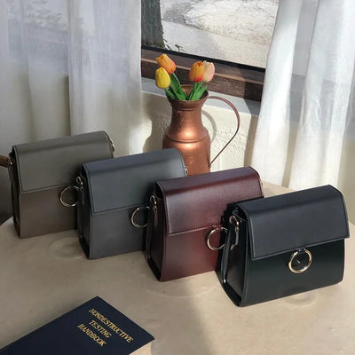 Ring Square Mini Shoulder Bag (4 colors)