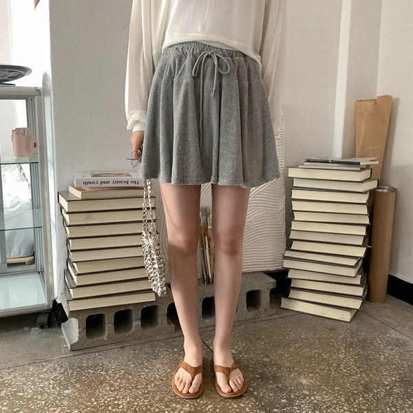 Terry cloth mini skirt