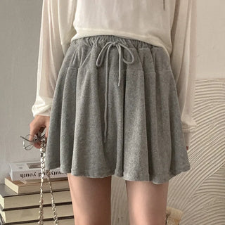 Terry cloth mini skirt