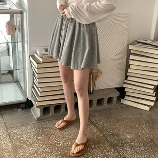 Terry cloth mini skirt